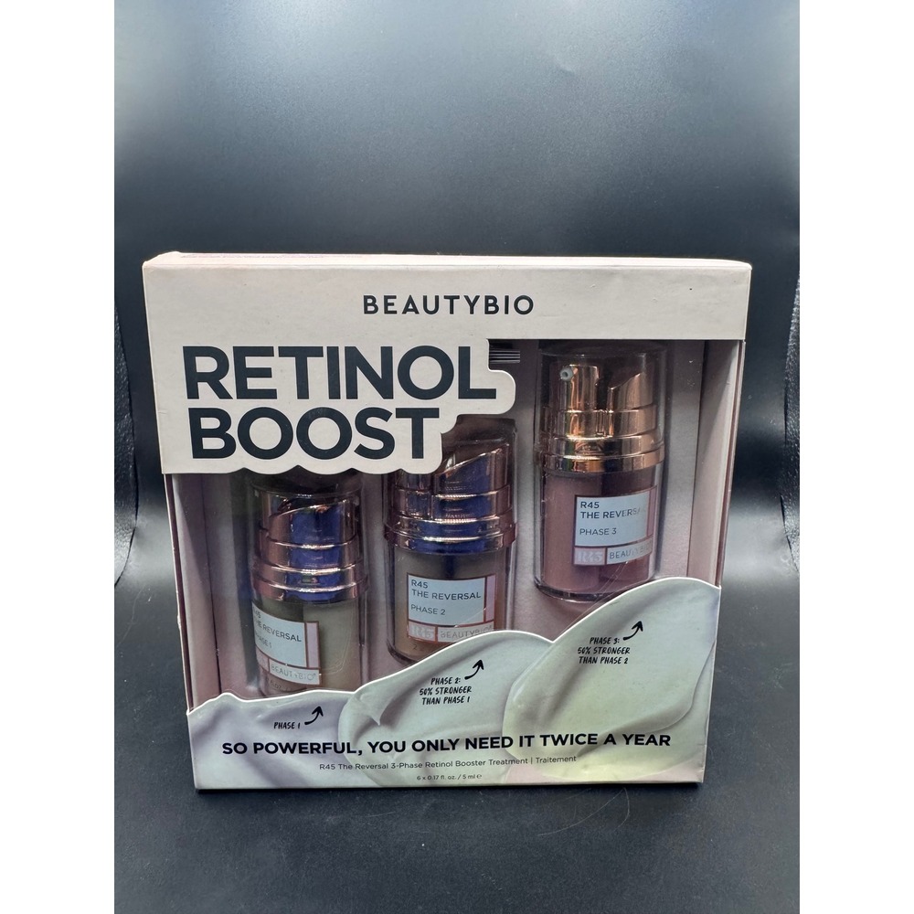 BeautyBio R45 The Reversal 3-Phase Retinol Booster Treatment Set NEW